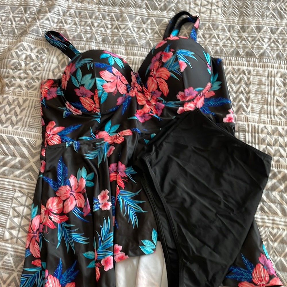 2pc Hi-Lo Tankini Swimsuit